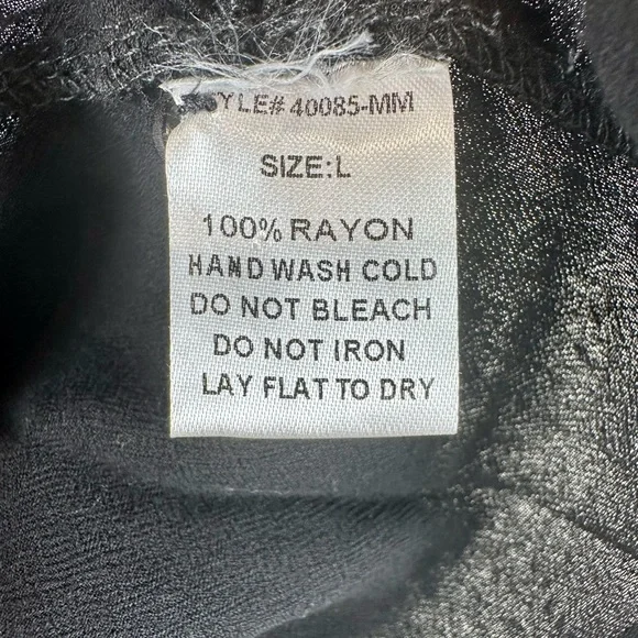 Grade & Gather Sleeveless Blouse, Black, Size L - Picture 7 of 7